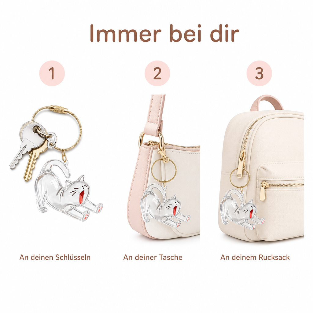 Immer bei dir – an Schlüsseln, Tasche und Rucksack